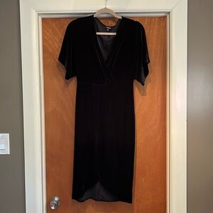 Express Black Velour Dress, Size XS, Worn Once and Dry Cleaned